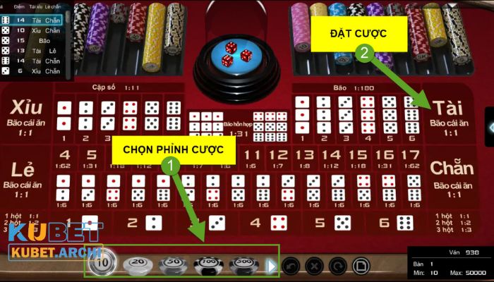 Tài xỉu Kubet có khá nhiều hình thức cược cho người chơi lựa chọn
