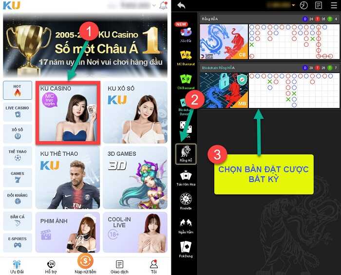 Quy trình tham gia Rồng Hổ Kubet siêu đơn giản