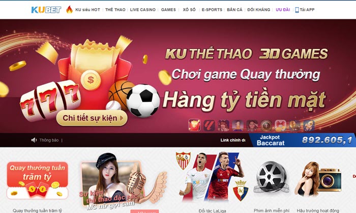 Giao diện cá cược bắt mắt